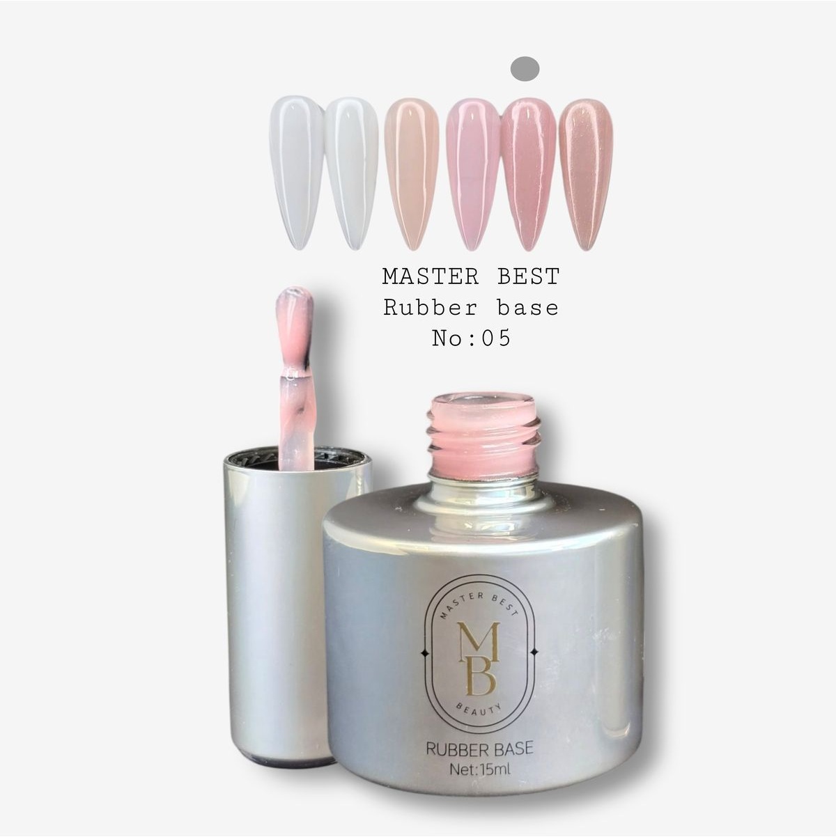 Masterbest toz pembe rubber base r05 15ml