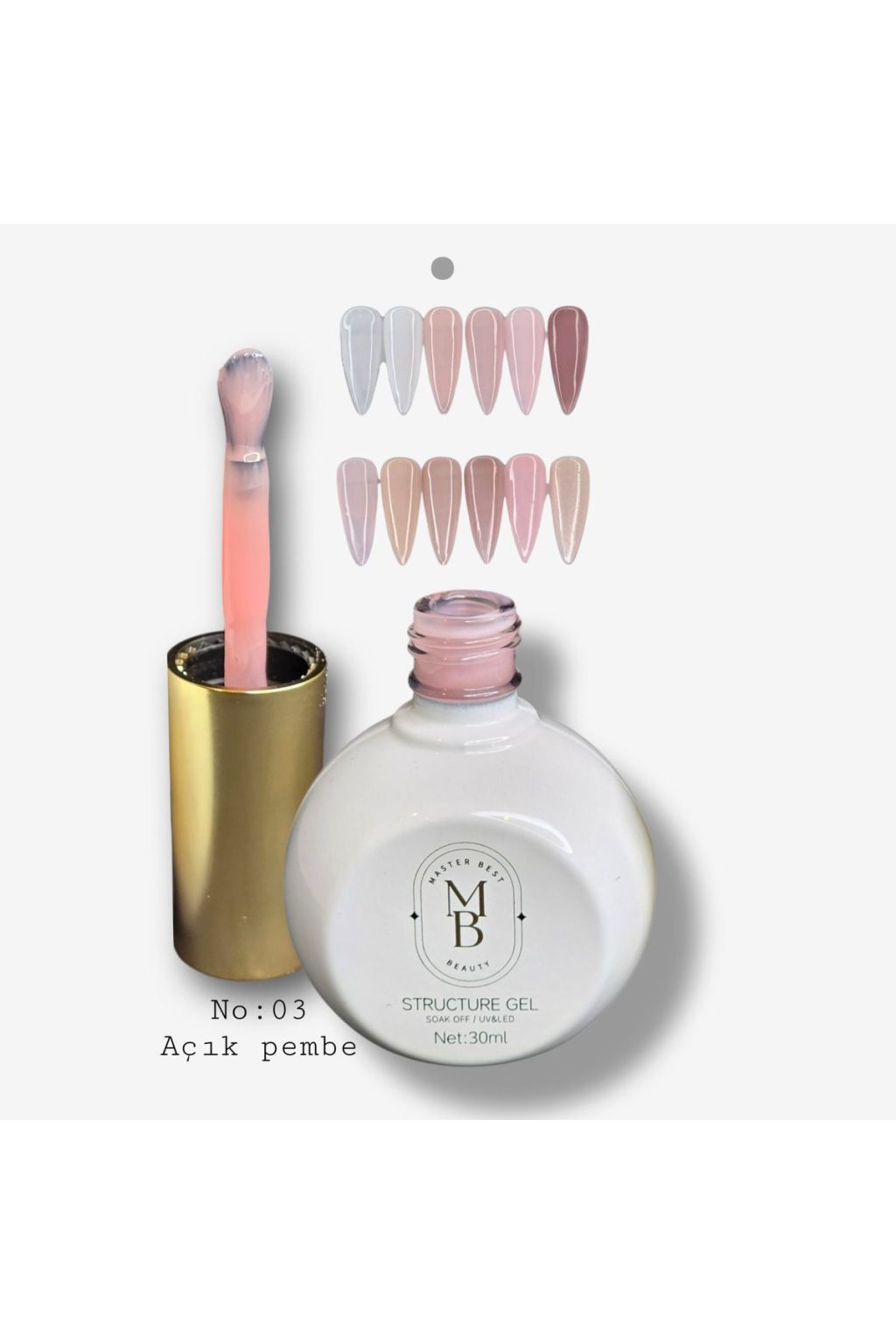 Masterbest açık pembe yapılandırıcı jel S03 30ml